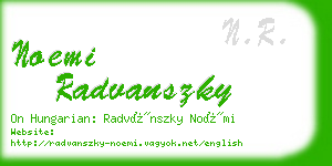 noemi radvanszky business card